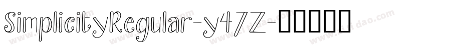 SimplicityRegular-y47Z字体转换