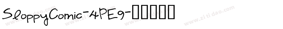 SloppyComic-4PE9字体转换