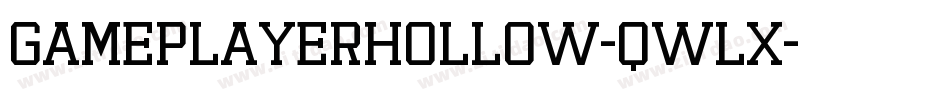 GamePlayerHollow-qwlx字体转换