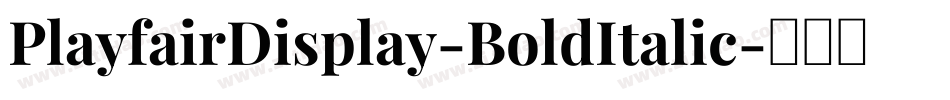 PlayfairDisplay-BoldItalic字体转换