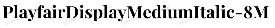 PlayfairDisplayMediumItalic-8MaEg字体转换