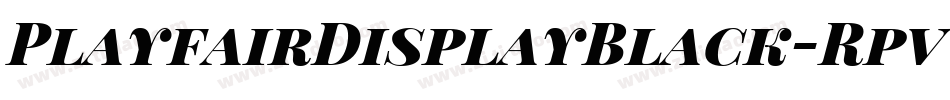 PlayfairDisplayBlack-RpvVA字体转换