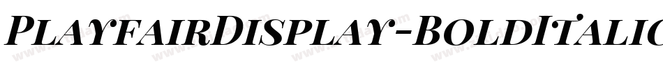 PlayfairDisplay-BoldItalic字体转换