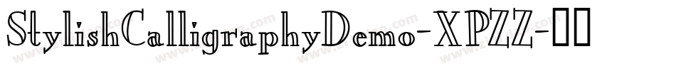 StylishCalligraphyDemo-XPZZ字体转换