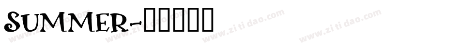 SUMMER字体转换