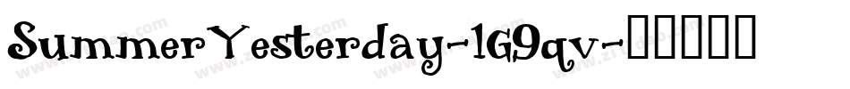 SummerYesterday-1G9qv字体转换