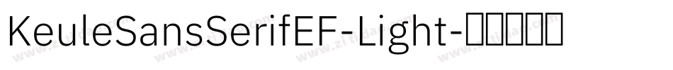 KeuleSansSerifEF-Light字体转换