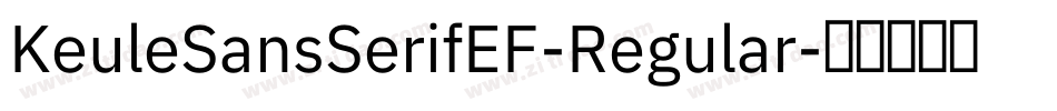 KeuleSansSerifEF-Regular字体转换