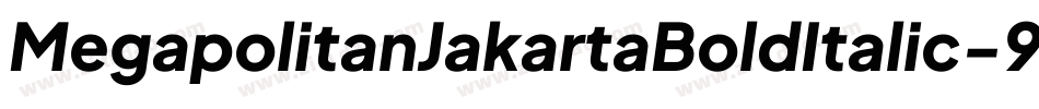 MegapolitanJakartaBoldItalic-9rxK字体转换 MegapolitanJakartaBoldItalic-9rxK字体转换