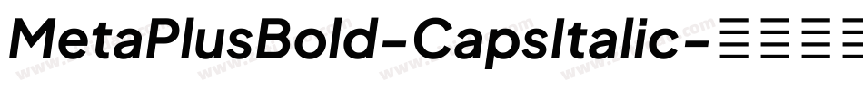 MetaPlusBold-CapsItalic字体转换
