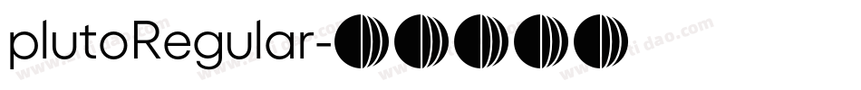 plutoRegular字体转换
