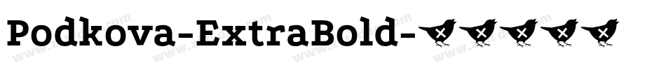 Podkova-ExtraBold字体转换