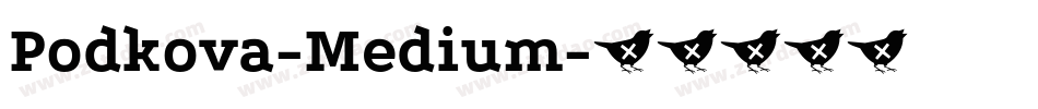 Podkova-Medium字体转换