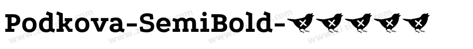 Podkova-SemiBold字体转换