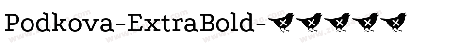 Podkova-ExtraBold字体转换
