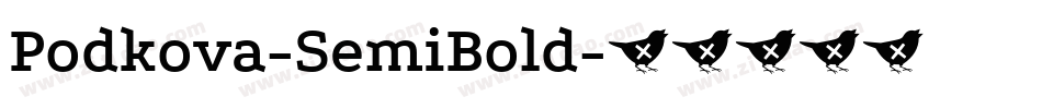 Podkova-SemiBold字体转换
