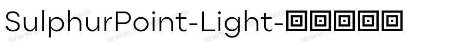 SulphurPoint-Light字体转换
