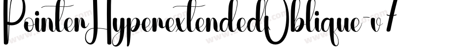 PointerHyperextendedOblique-v7L9字体转换
