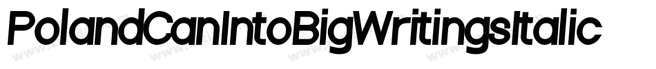 PolandCanIntoBigWritingsItalic-ReVM字体转换