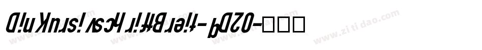 DinKursivschriftBreit-qD20字体转换