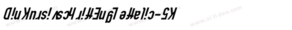 DinKursivschriftEngLeftalic-5Kyj字体转换