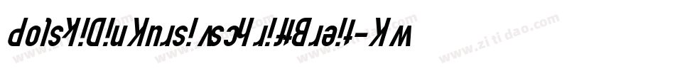 PolskiDinKursivschriftBreit-KwDX字体转换