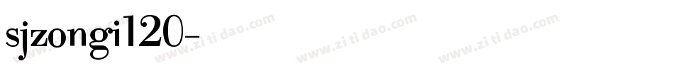 sjzongi120字体转换