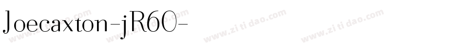Joecaxton-jR60字体转换