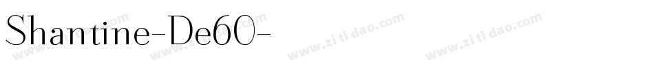 Shantine-De60字体转换