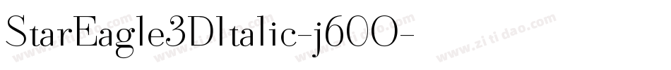StarEagle3DItalic-j60O字体转换