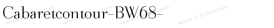 Cabaretcontour-BW68字体转换