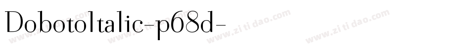 DobotoItalic-p68d字体转换