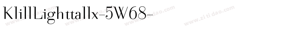 KlillLighttallx-5W68字体转换