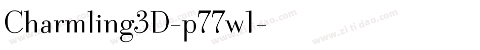 Charmling3D-p77w1字体转换