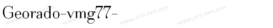 Georado-vmg77字体转换