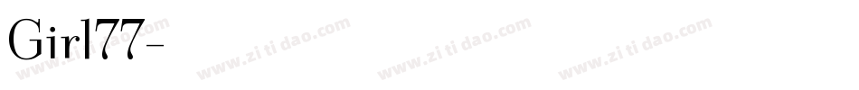 Girl77字体转换
