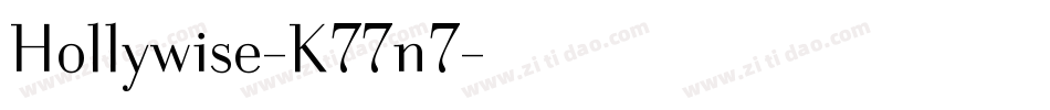Hollywise-K77n7字体转换