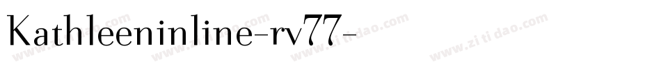 Kathleeninline-rv77字体转换