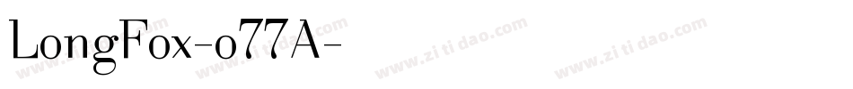 LongFox-o77A字体转换