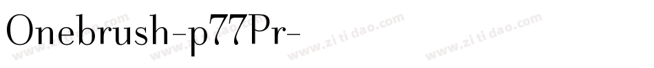 Onebrush-p77Pr字体转换