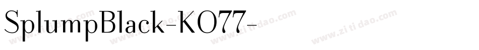 SplumpBlack-KO77字体转换