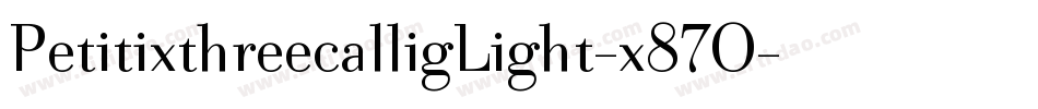 PetitixthreecalligLight-x87O字体转换