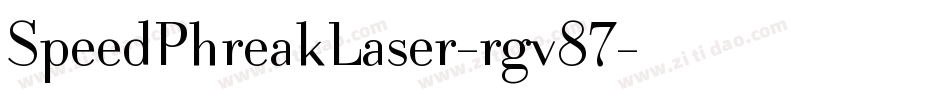 SpeedPhreakLaser-rgv87字体转换
