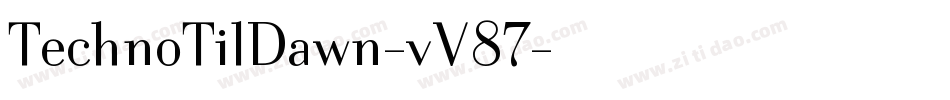 TechnoTilDawn-vV87字体转换