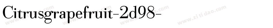 Citrusgrapefruit-2d98字体转换