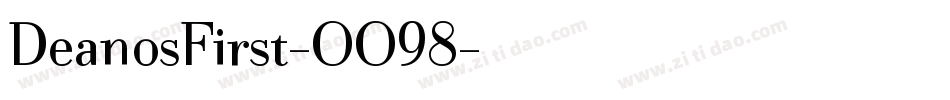 DeanosFirst-OO98字体转换