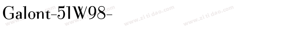 Galont-51W98字体转换