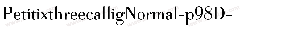 PetitixthreecalligNormal-p98D字体转换