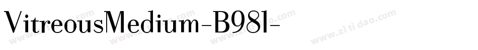 VitreousMedium-B98l字体转换