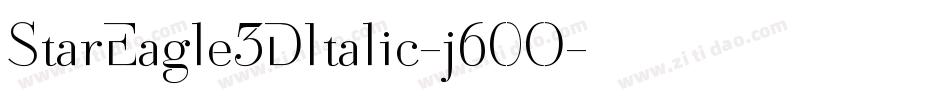 StarEagle3DItalic-j60O字体转换